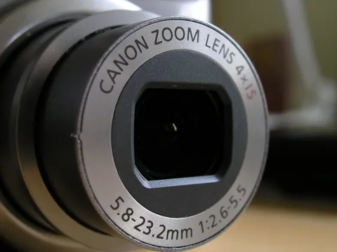 The A590 IS's 4x zoom lens ring.