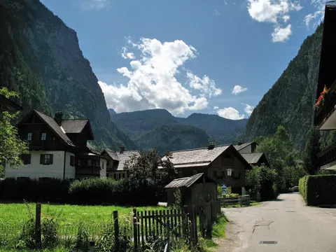 A village under mountains, photographed with this camera
