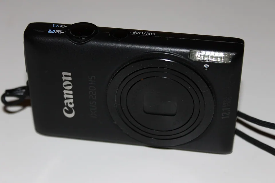 The Canon Digital IXUS 220 HS, sold as the PowerShot ELPH 300 HS in North America.