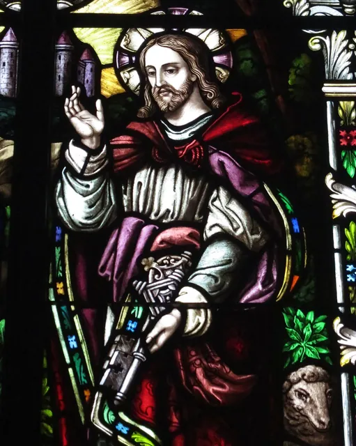 Stained glass inside a church