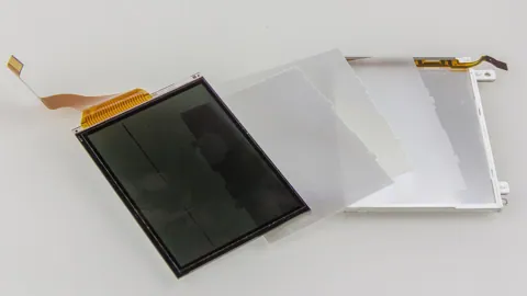 The LCD panel from a dismantled IXUS 70.