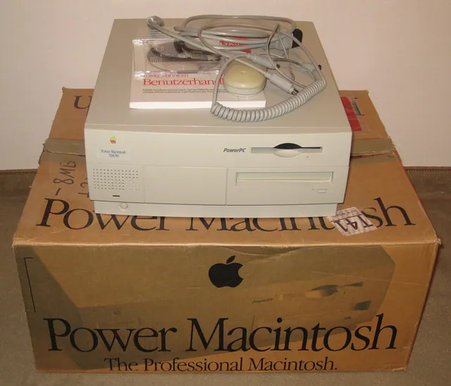 A boxed Power Macintosh