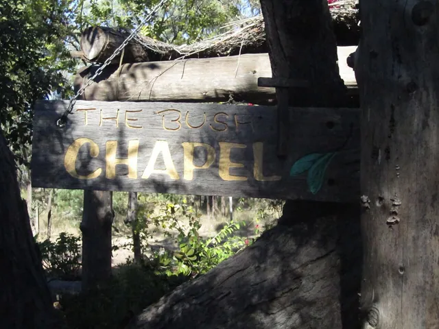 A hand-painted chapel sign
