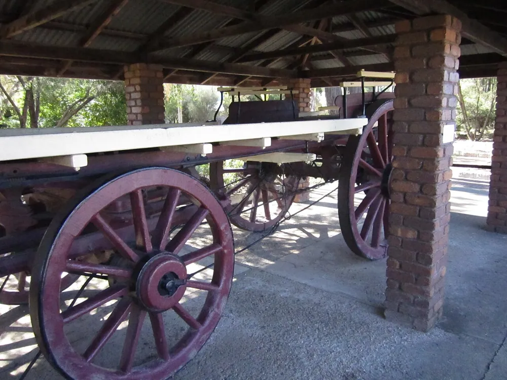 A wool wagon in a historical village, recorded at ISO 1600.