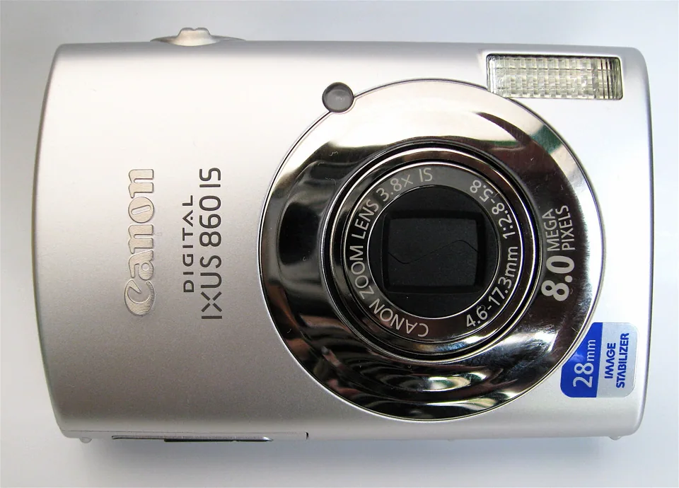 The Canon Digital IXUS 860 IS, sold as the PowerShot SD870 IS in North America.