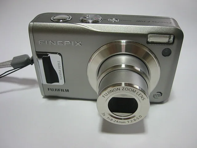 The Fujifilm FinePix F31fd in silver.