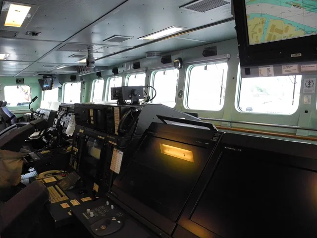 The bridge of a ship