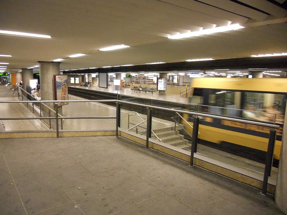 A tram station platform, at ISO 800.