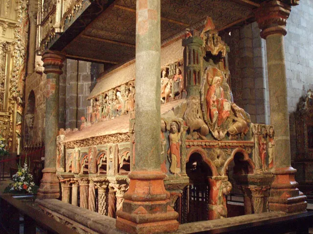 A carved sepulchre in a church
