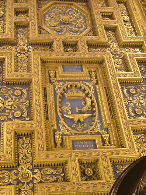 A gilded ceiling