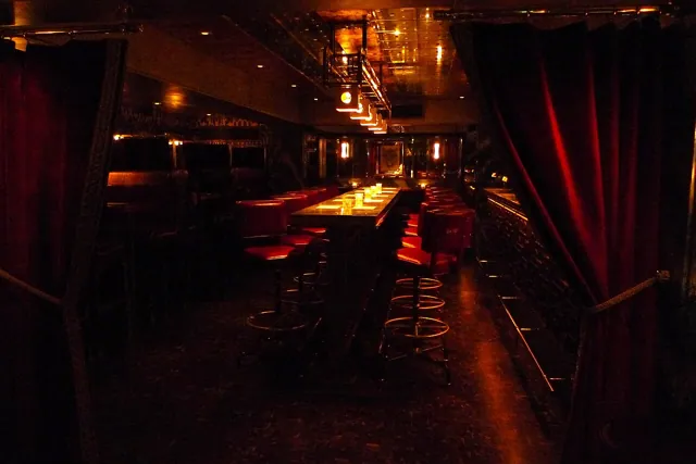 A dim bar interior