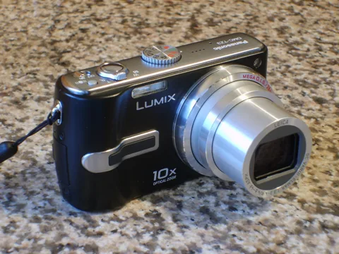 The TZ3 with its lens extended.
