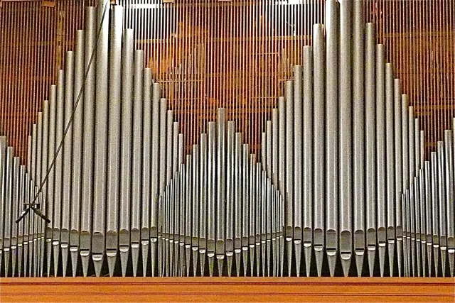 Organ pipes in a church