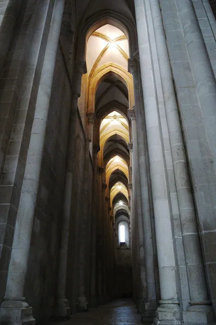 An abbey church interior