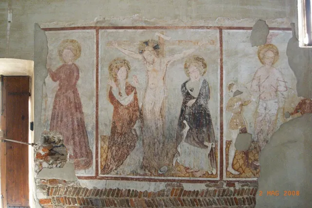 Wall paintings in a small church