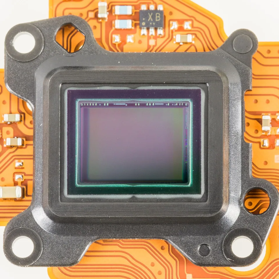 The W830's CCD sensor, removed from the camera.